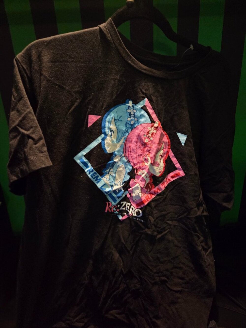 [NWOT] Official Re:Zero Rem & Ram "Profile" Graphic Anime T-Shirt - XL